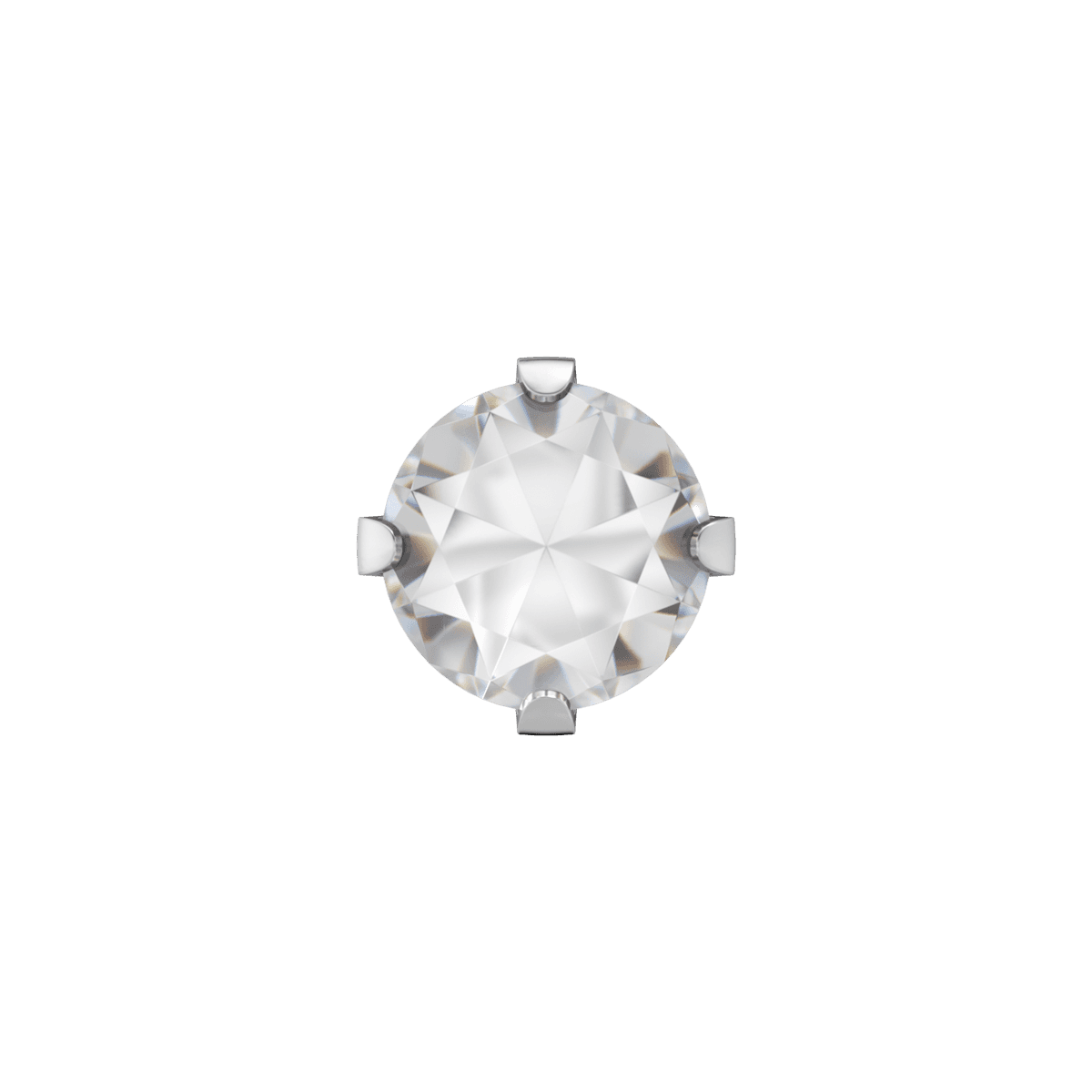 14K Gelbgold rhodiniert, Kronenfassung, Laborgezüchteter Diamant, 5pt