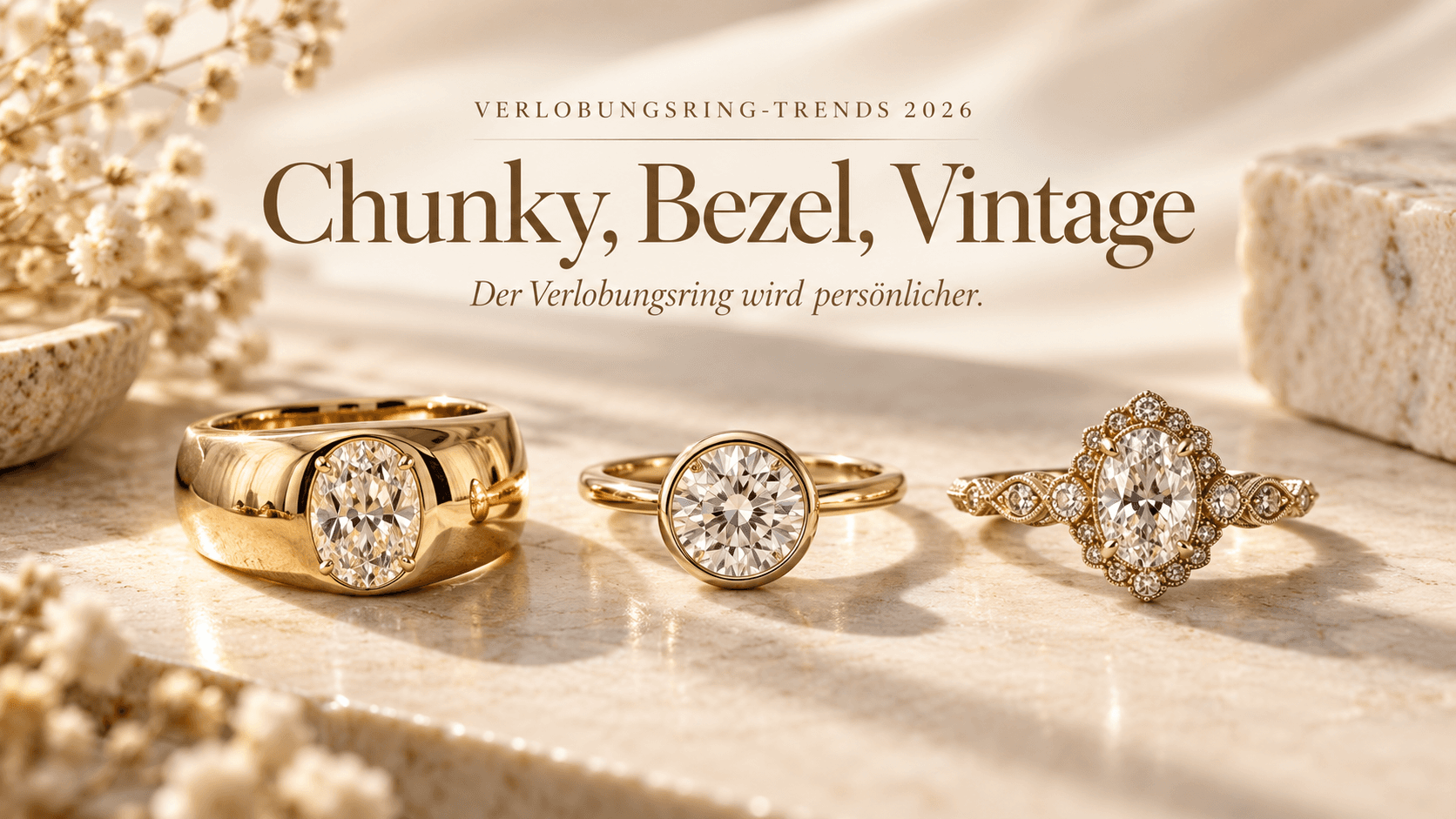 Verlobungsring-Trends 2026: Chunky, Bezel und ein Hauch Vintage