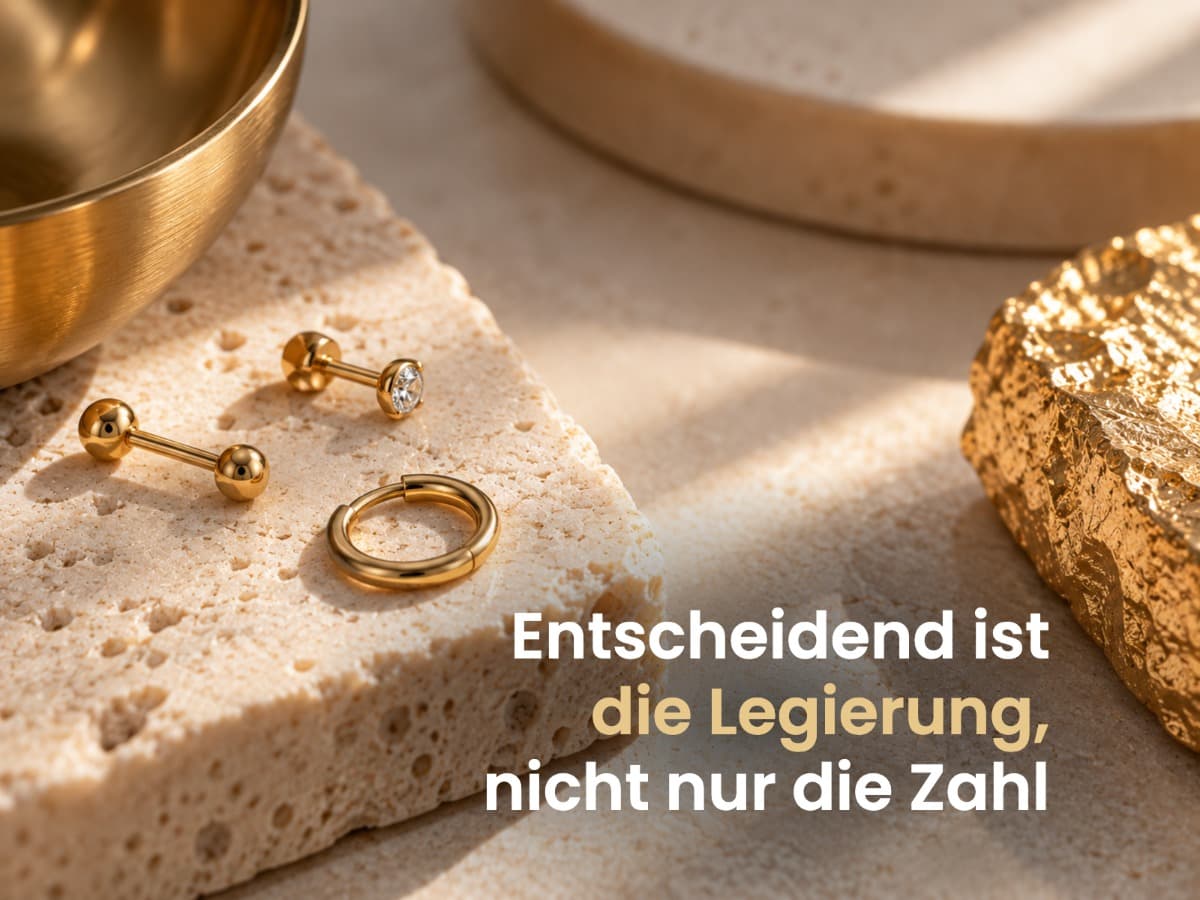 375, 585 oder 750? Welches Gold eignet sich für Piercings?
