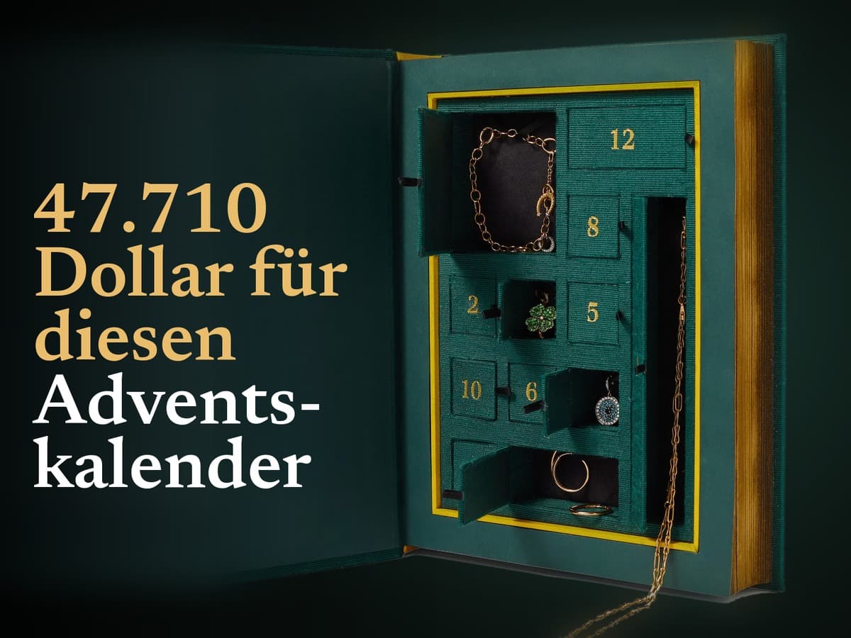 Teuerster Adventskalender: 47.710 Dollar für zwölf Türchen voller Schmuck